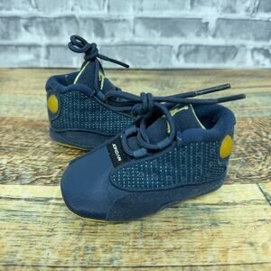 Nike Air Jordan 13 Retro Squadron Blue Crib Booties TD 552664-405 Baby Size 2C